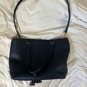 Tory Burch tote with double strap and tassel